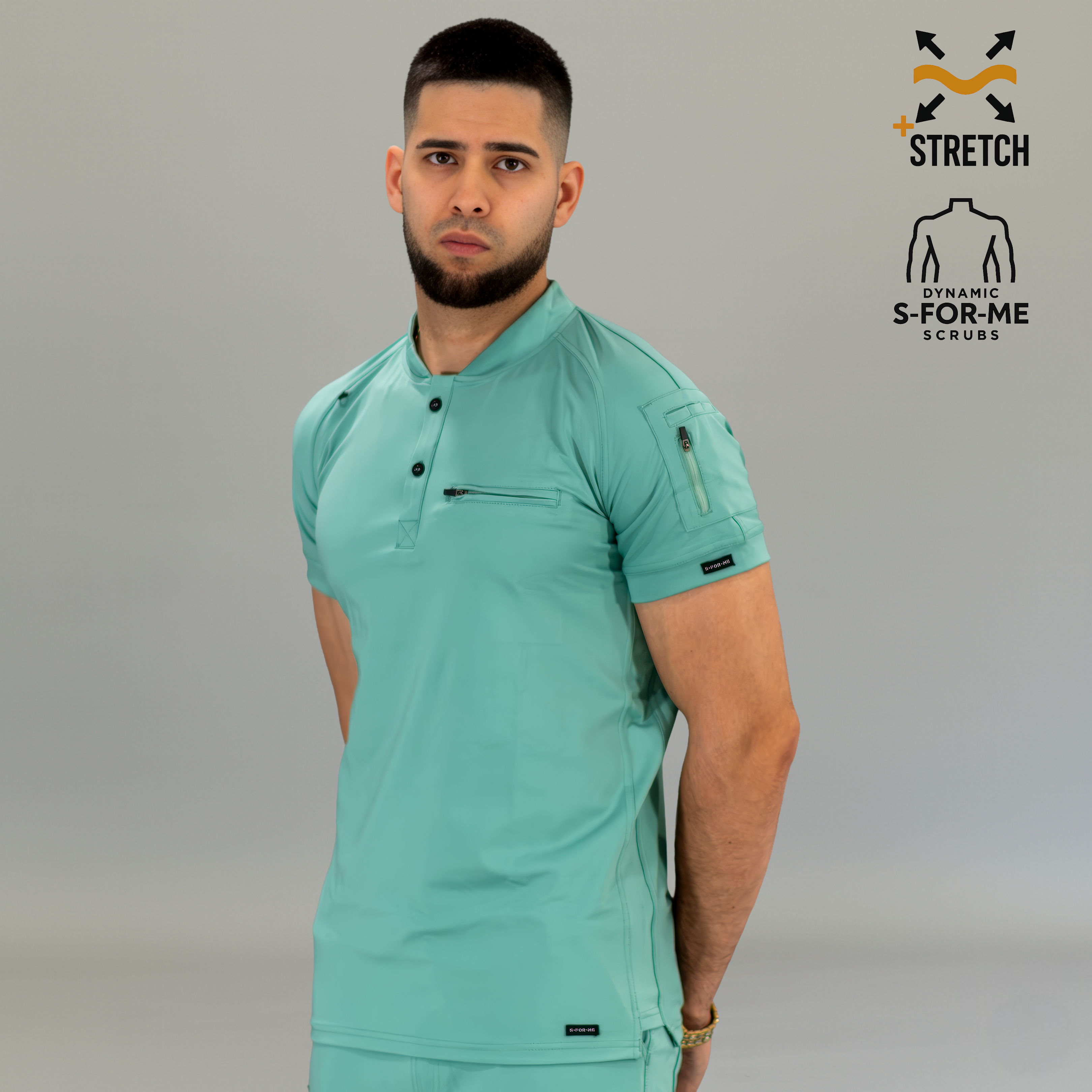 Filipina Quirúrgica Verde Menta Hombre, Scrubs 901 Super Stretch