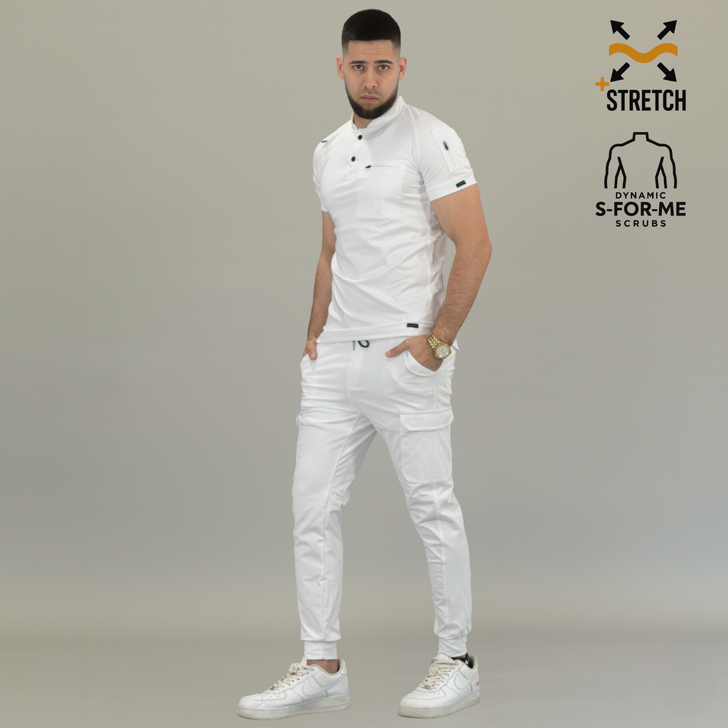 Conjunto Quirúrgico Hombre · Modelo 901 Super Stretch · Blanco