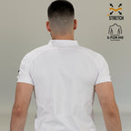 Vista posterior de filipina quirúrgica blanca hombre Scrubs 901