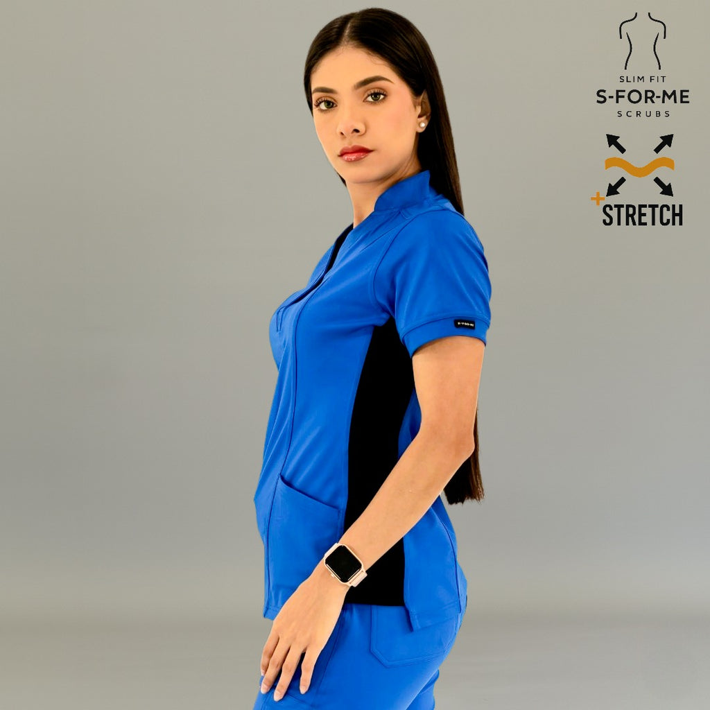 Filipina Médica para Mujer Modelo 930 Azul Rey/Negro Superstretch