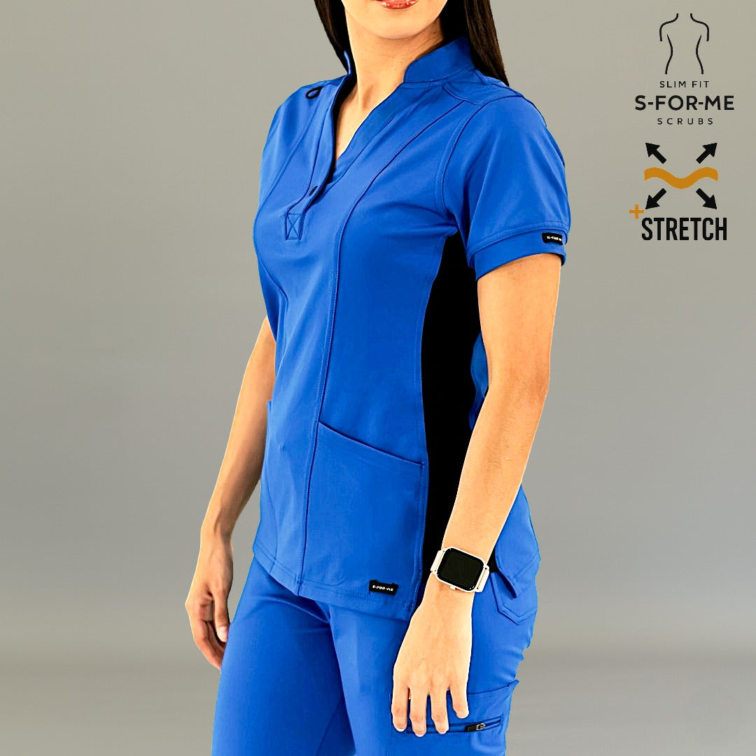 Filipina Médica para Mujer Modelo 930 Azul Rey/Negro Superstretch