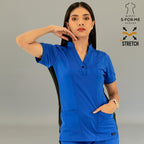 Filipina Médica para Mujer Modelo 930 Azul Rey/Negro Superstretch