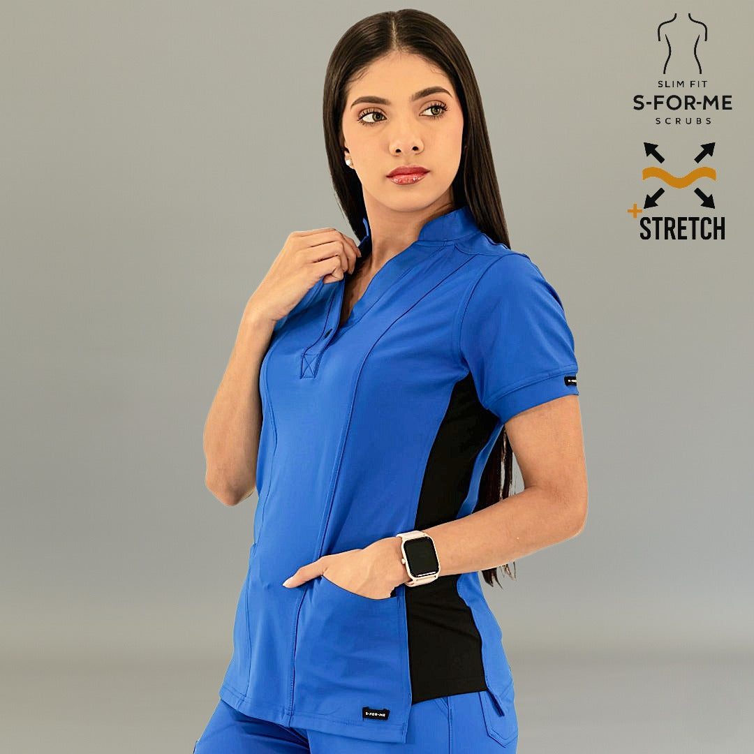 Filipina Médica para Mujer Modelo 930 Azul Rey/Negro Superstretch