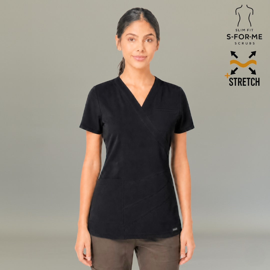 Filipina Est. 911 Quirúrgica Negra Mujer, Super Stretch, Scrubs 911