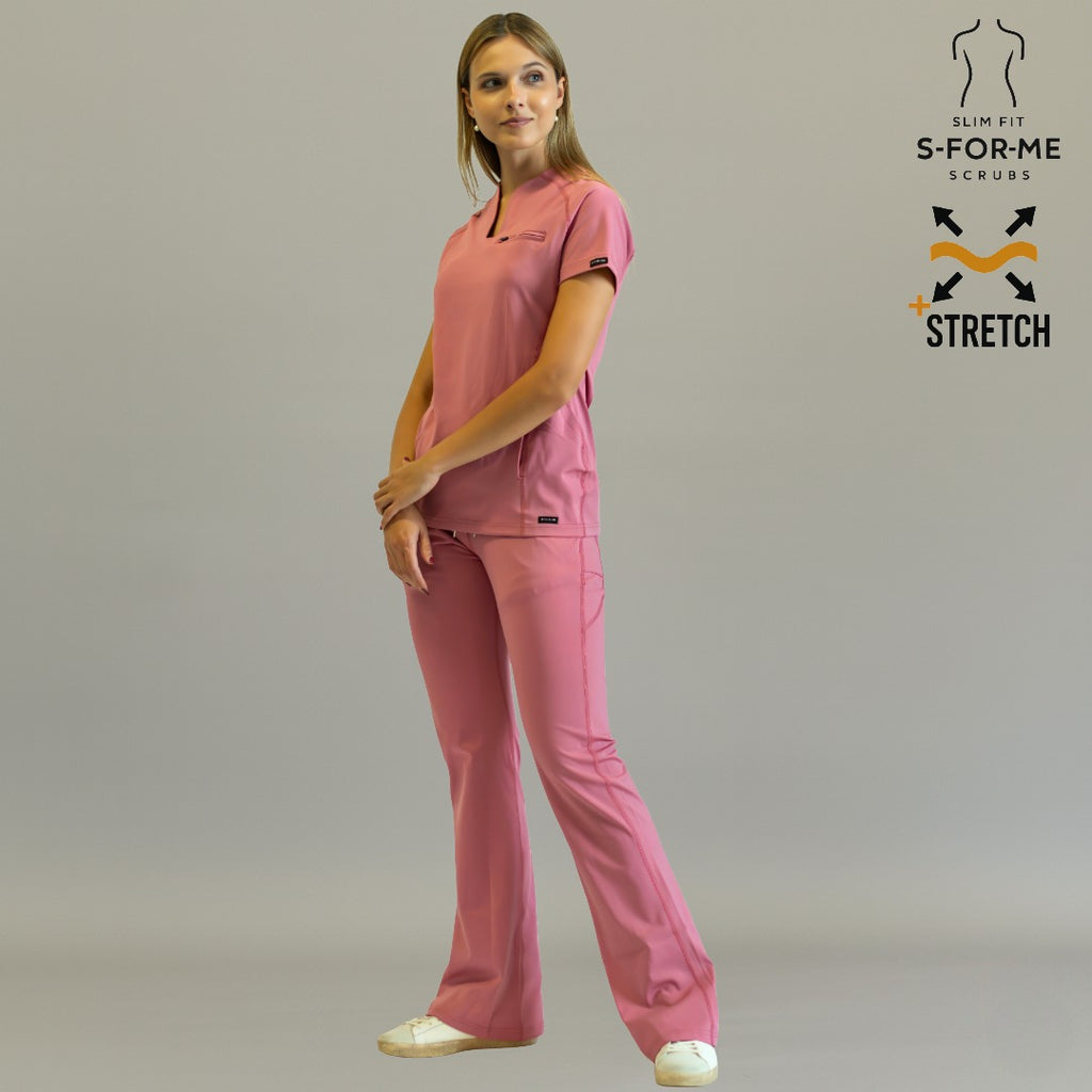 pantalon quirurgico 915 palo de rosa jareta cintura uniforme quirurgico mujer sandel medica