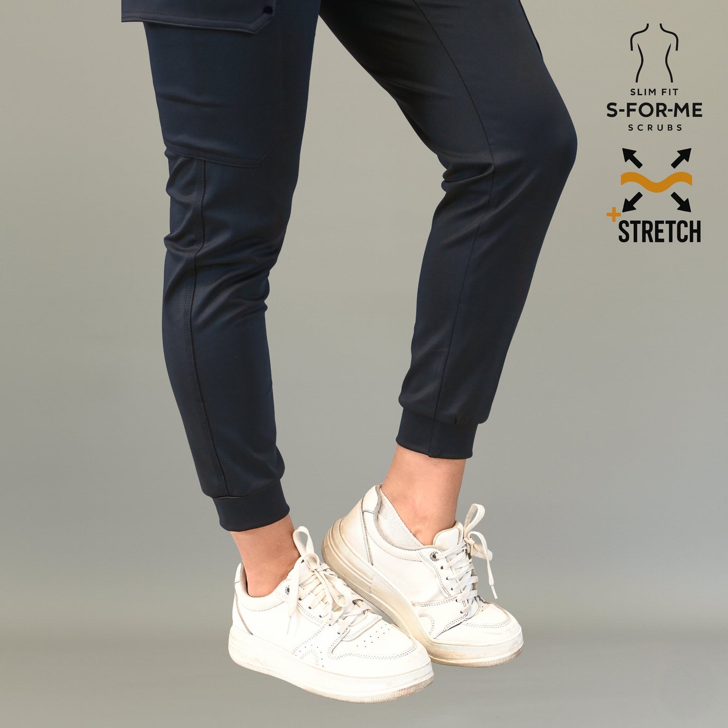Jogger Est. 910 Quirúrgico Negro Mujer Super Stretch, Scrubs 910