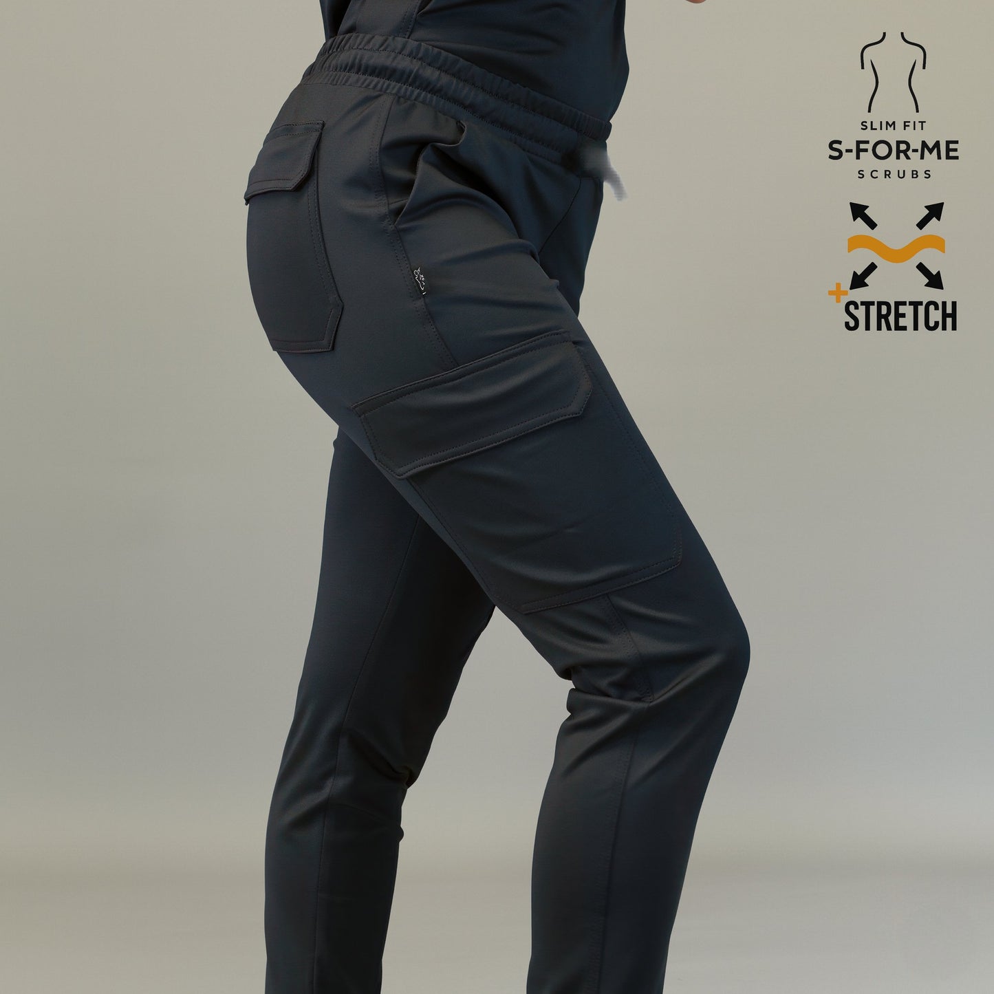 Jogger Est. 910 Quirúrgico Negro Mujer Super Stretch, Scrubs 910