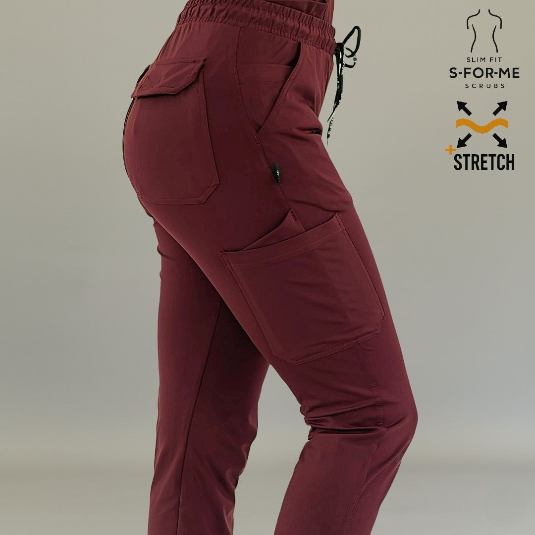 Pantalón Médico Quirúrgico para Mujer 930 - Color Vino Superstretch