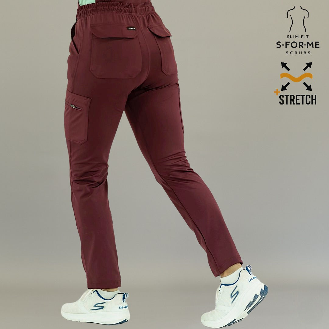 Pantalón Médico Quirúrgico para Mujer 930 - Color Vino Superstretch