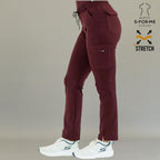 Pantalón Médico Quirúrgico para Mujer 930 - Color Vino Superstretch