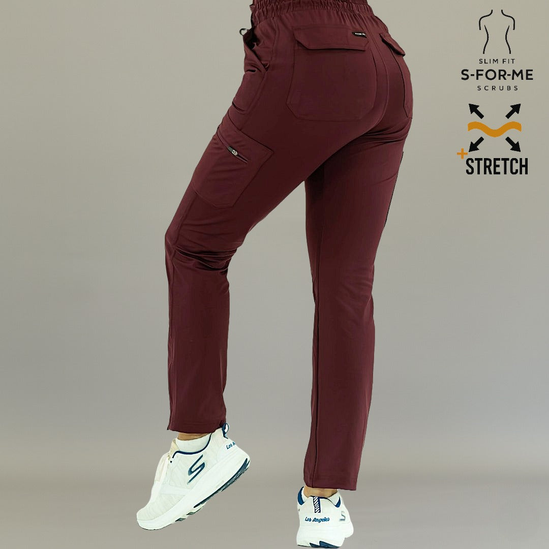 Pantalón Médico Quirúrgico para Mujer 930 - Color Vino Superstretch