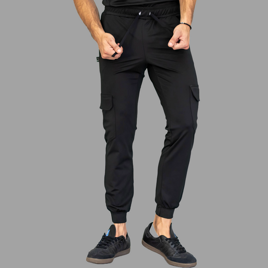 Jogger Quirúrgico Negro Hombre Super Stretch, (Scrubs Est. 910)