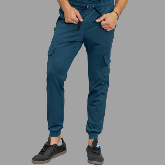 Jogger Quirurgico Hombre AirForce (Petroleo) Super Stretch, Scrubs 910