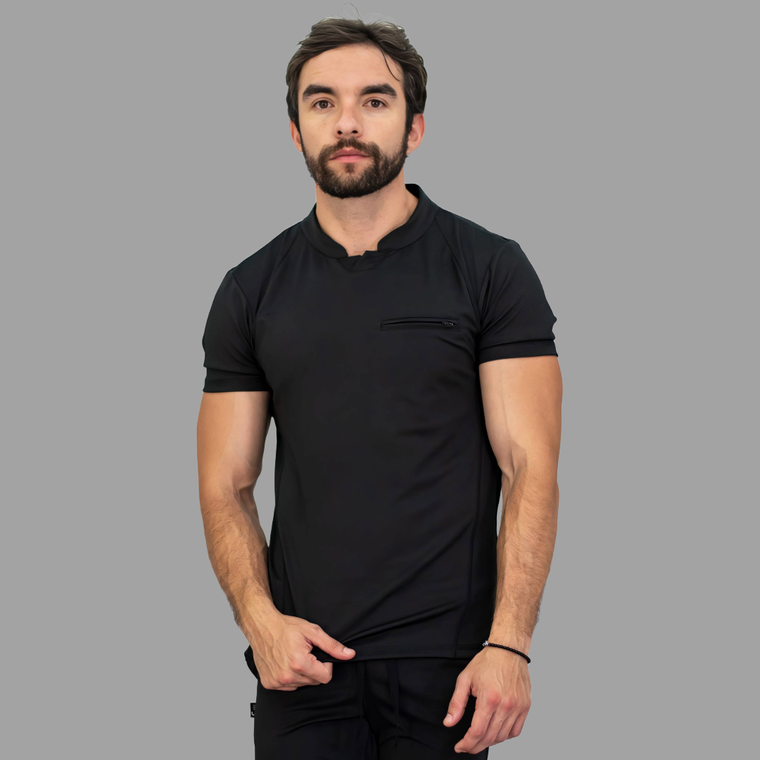 Conjunto Quirúrgico Negro para Hombre – Estilo 910 | Super Stretch Slim Fit