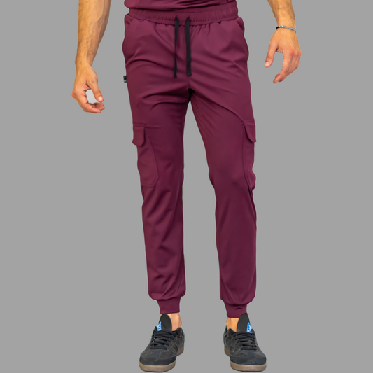 Jogger Est. 910 Quirurgico Hombre Vino Super Stretch, Scrubs 910