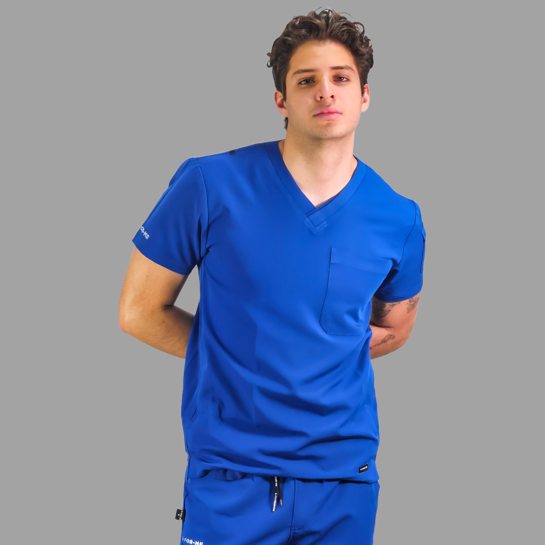 Conjunto Quirúrgico Antifluido Hombre – Estilo 300 Azul Rey
