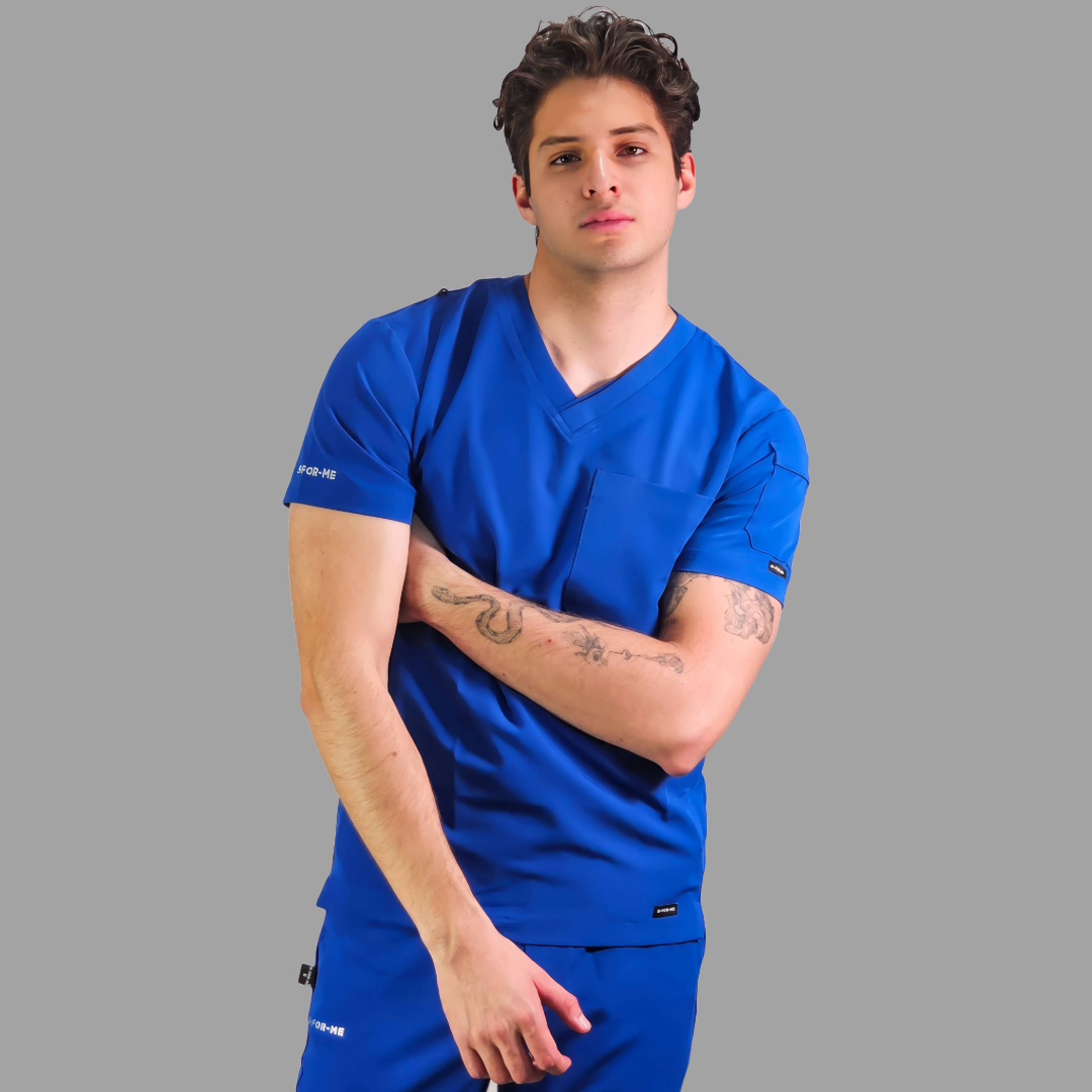 Conjunto Quirúrgico Antifluido Hombre – Estilo 300 Azul Rey