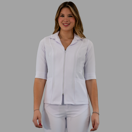 Filipina Alviero Stretch Cuello Sport Manga 3/4 Dama, Antifluido