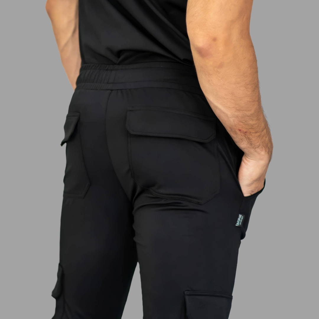 Jogger Quirúrgico Negro Hombre Super Stretch, Scrubs Est. 910