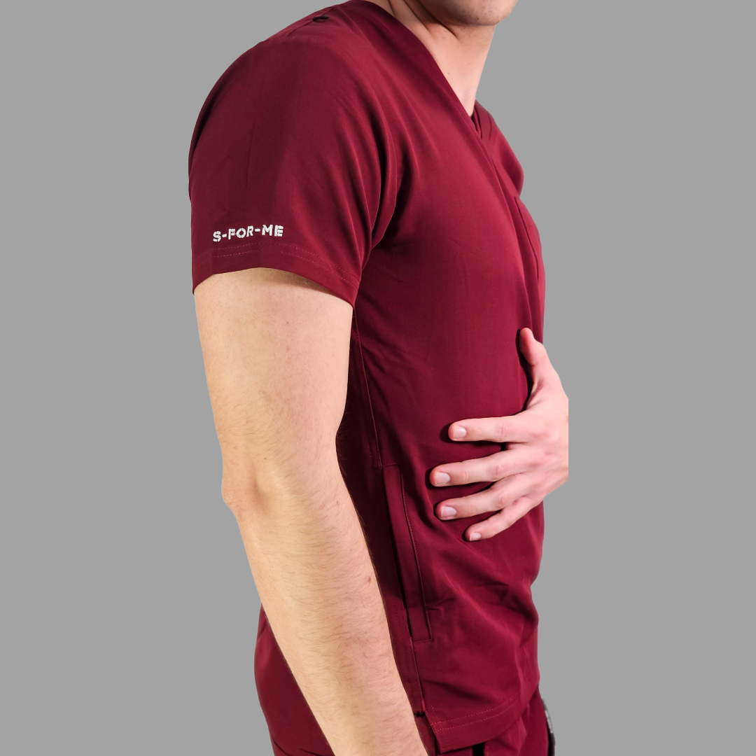 Conjunto Quirúrgico Antifluido Hombre – Estilo 300 Vino