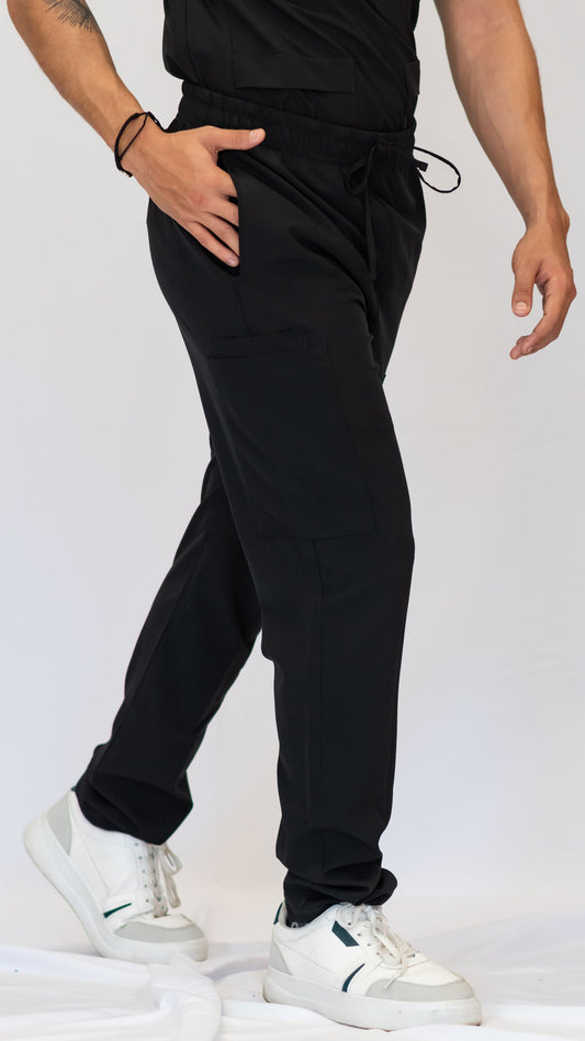 Pantalon  Quirurgico Negro Hombre FW Antifluido 5 bolsas.600