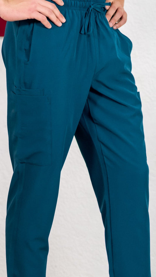 Jogger Quirúrgico Azul Petróleo Hombre FW 5 bolsas.
