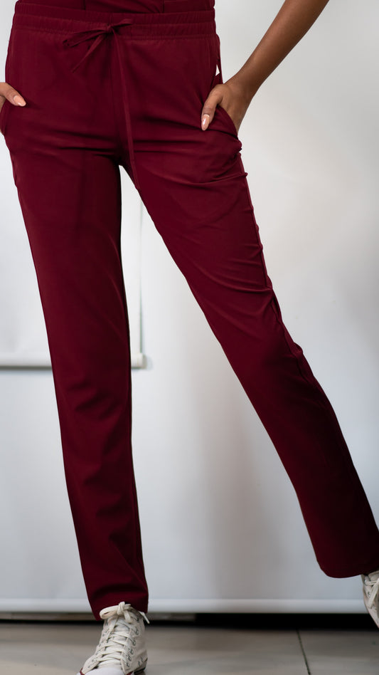 Pantalón Quirúrgico 2 Bolsas Estilo 600 Vino Mujer F.W