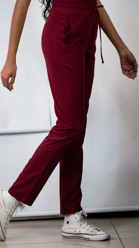 Pantalón Quirúrgico 2 Bolsas Estilo 600 Vino Mujer F.W