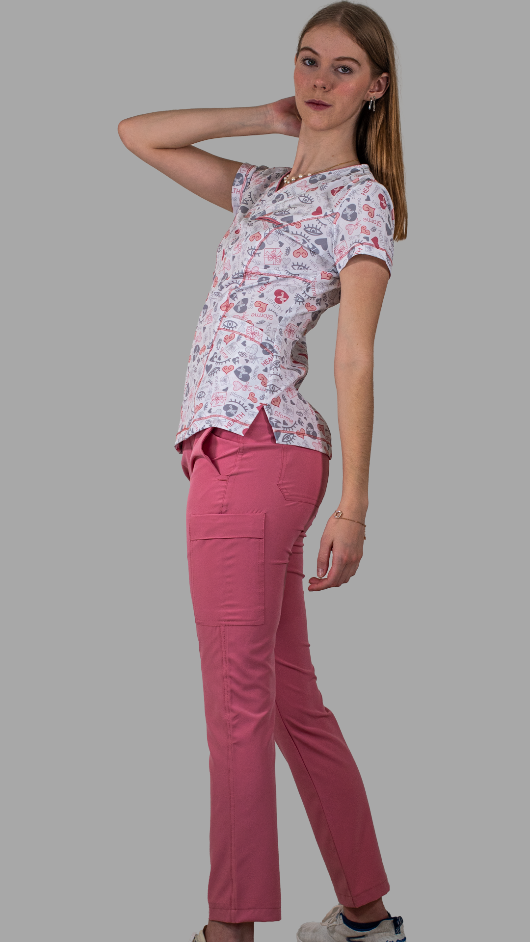 Filipina Quirurgica Estampada Sforme Health Rosa Mujer FW