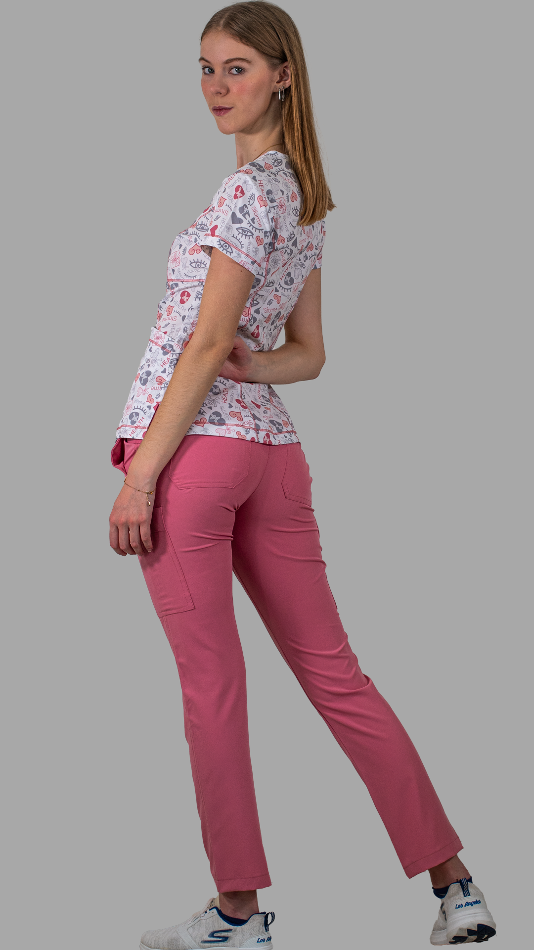 Filipina Quirurgica Estampada Sforme Health Rosa Mujer FW