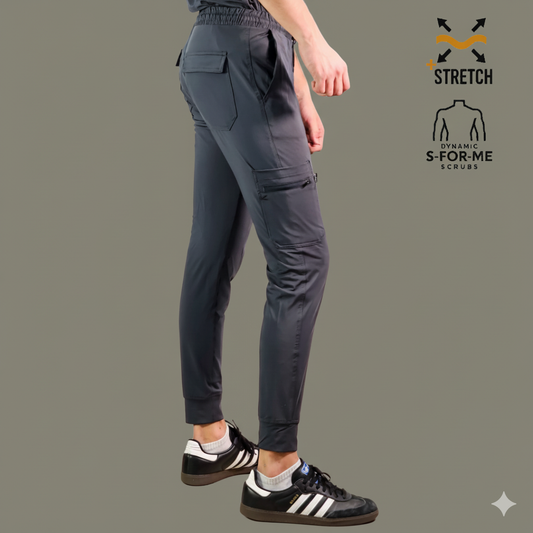 Pantalon Quirurgico Hombre 901 Gris Oxford Super Stretch