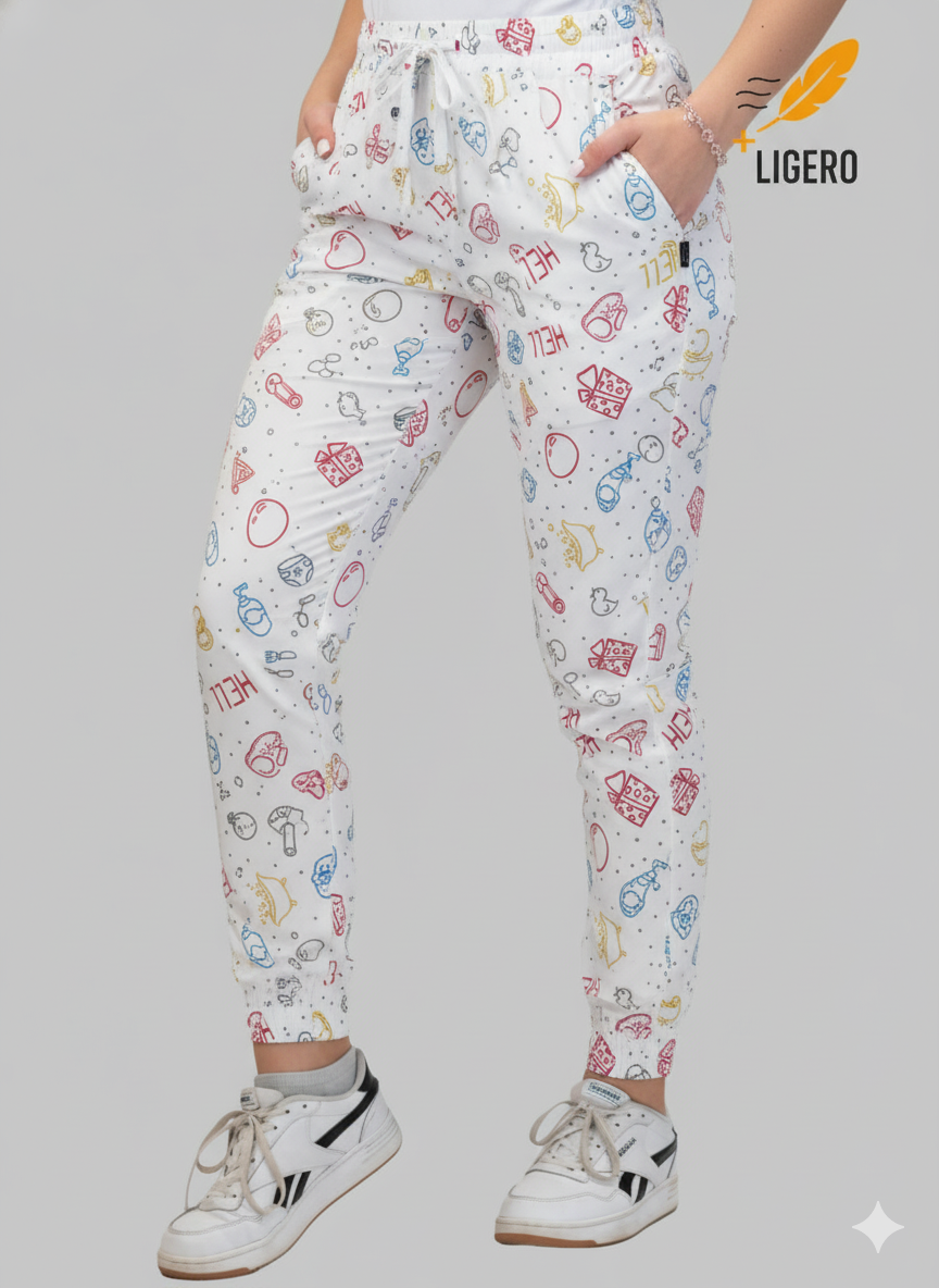 Jogger de Scrubs 6 bolsas Hello Baby mujer F.W