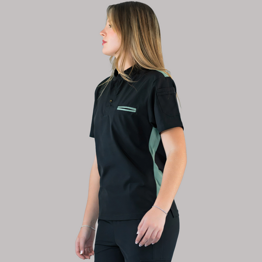 Filipina Quirúrgica Unisex Negra/Green Bay, Scrubs 520
