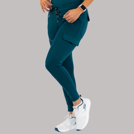 Jogger Quirúrgico Super Stretch Azul Caribe Mujer, Scrubs 905