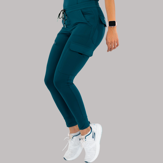 Jogger Quirúrgico Super Stretch Azul Caribe Mujer, Scrubs 905