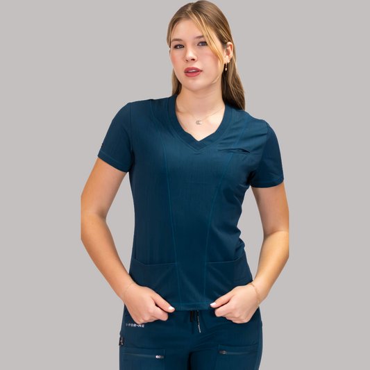 Filipina Quirúrgica Azul Caribe Mujer, Scrubs Antifluido Est. 300