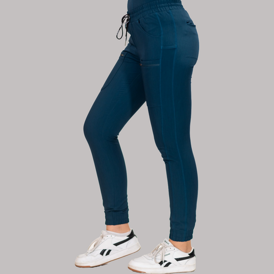 Jogger Quirúrgico Azul Caribe Mujer, Scrubs Antifluido Est. 300