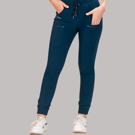 Jogger Quirúrgico Azul Caribe Mujer, Scrubs Antifluido Est. 300