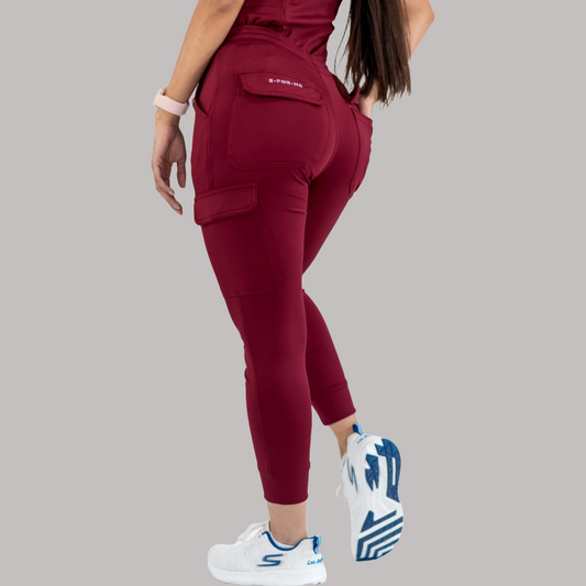 Jogger Quirúrgico Super Stretch Vino Mujer, Scrubs 905