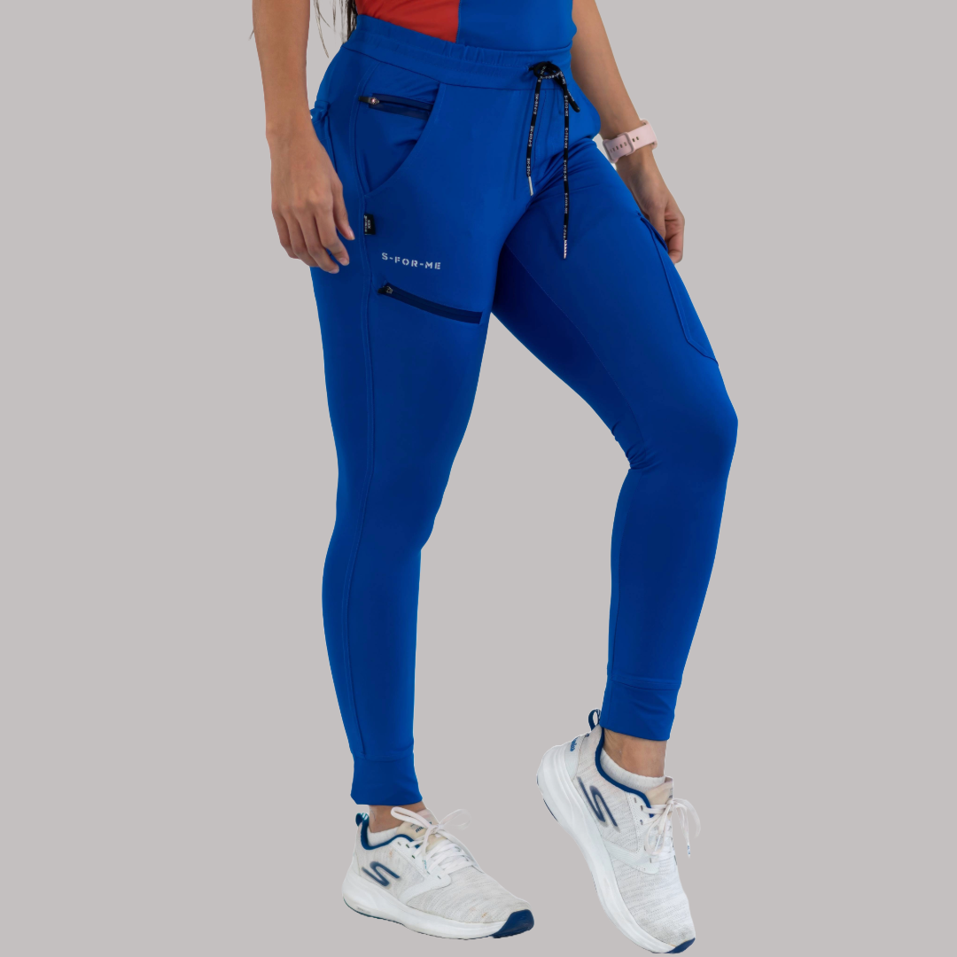 Jogger Quirúrgico Mujer Super Stretch Azul Rey, Scrubs 905