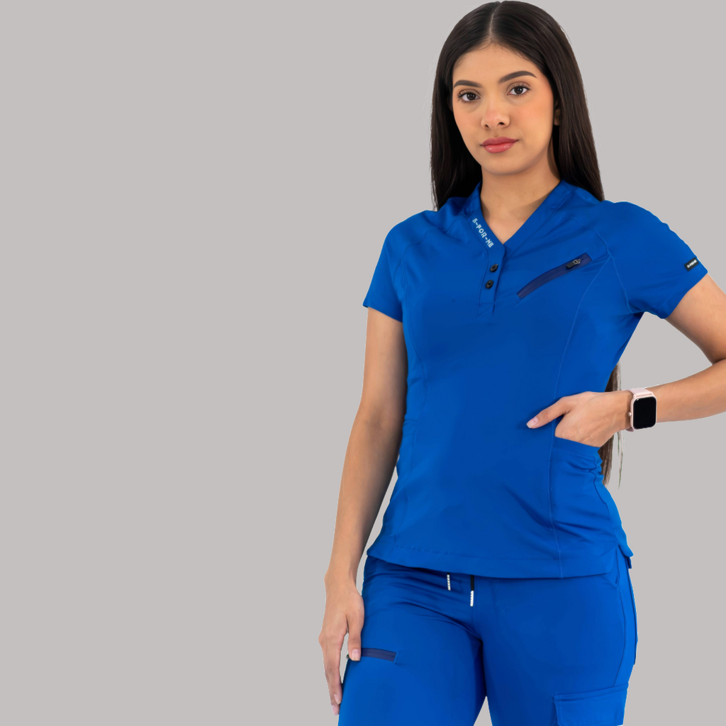 Conjunto Quirúrgico Mujer · Modelo 905 Super Stretch · Azul Rey