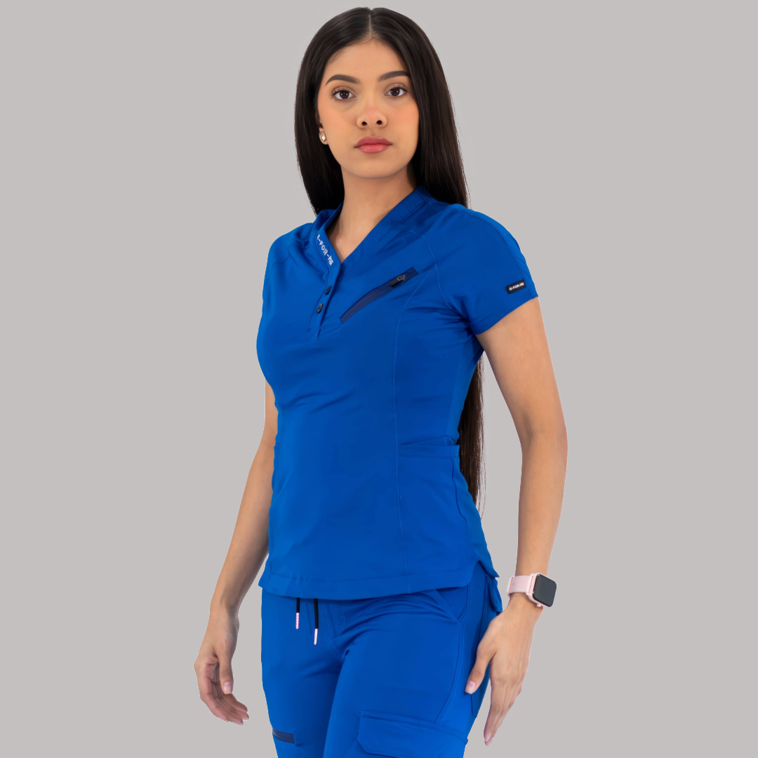 Conjunto Quirúrgico Mujer · Modelo 905 Super Stretch · Azul Rey