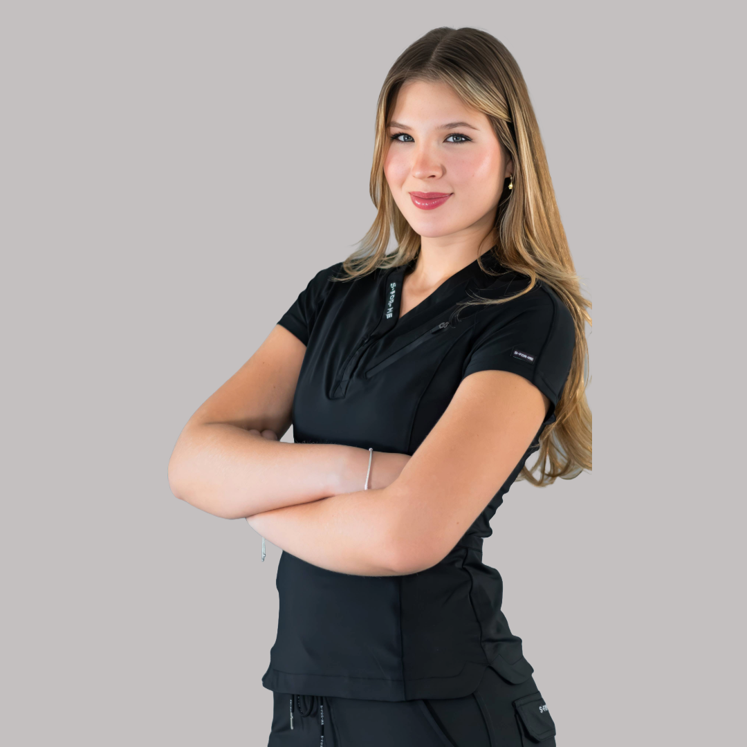 Filipina Quirurgica Mujer Super Stretch Negra, Scrubs 905