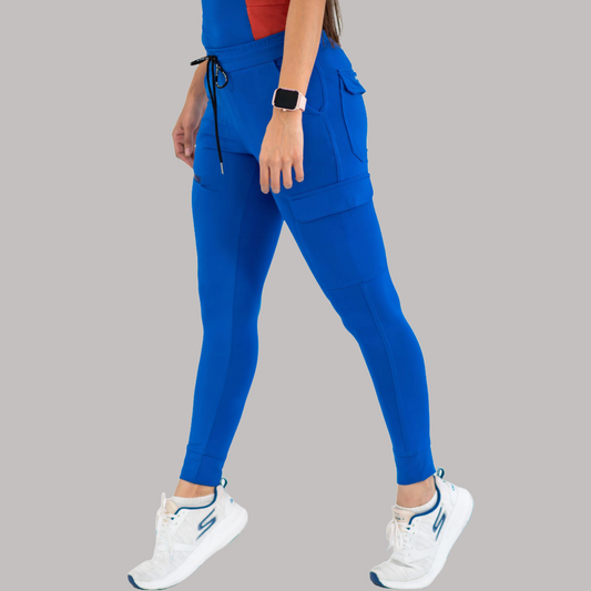 Jogger Quirúrgico Super Stretch Azul Rey Mujer, Scrubs 905