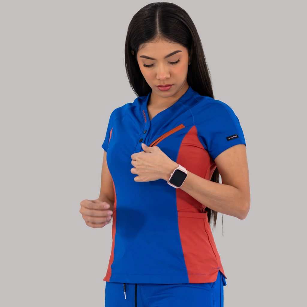 Filipina Quirúrgica Mujer Super Stretch Azul Rey - Chedron, Scrubs 905