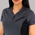 Filipina Médica 905 Oxford Gris/Negro Super Stretch para Mujer