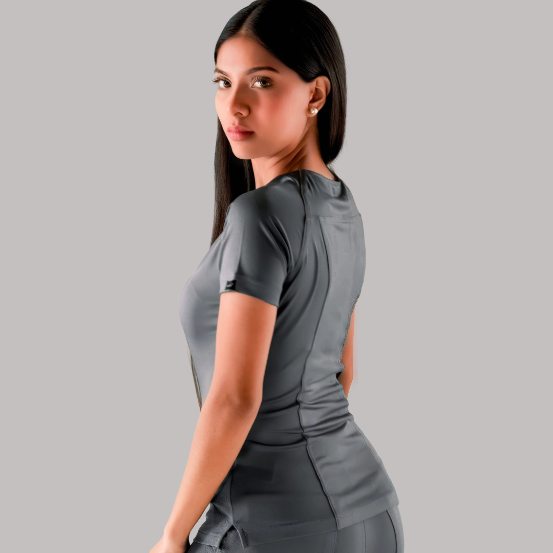 Conjunto Quirúrgico Mujer – Estilo 901 Gris Oxford | Super Stretch