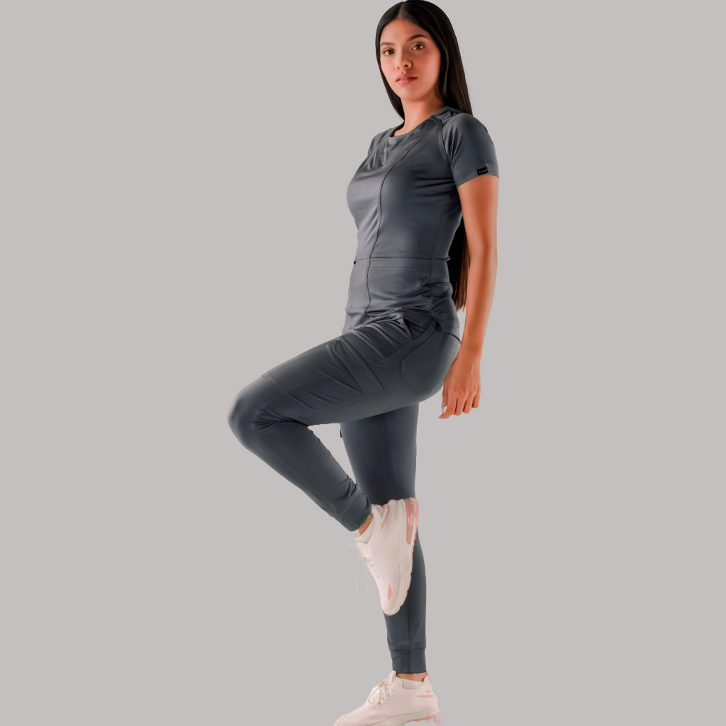 Conjunto Quirúrgico Mujer – Estilo 901 Gris Oxford | Super Stretch