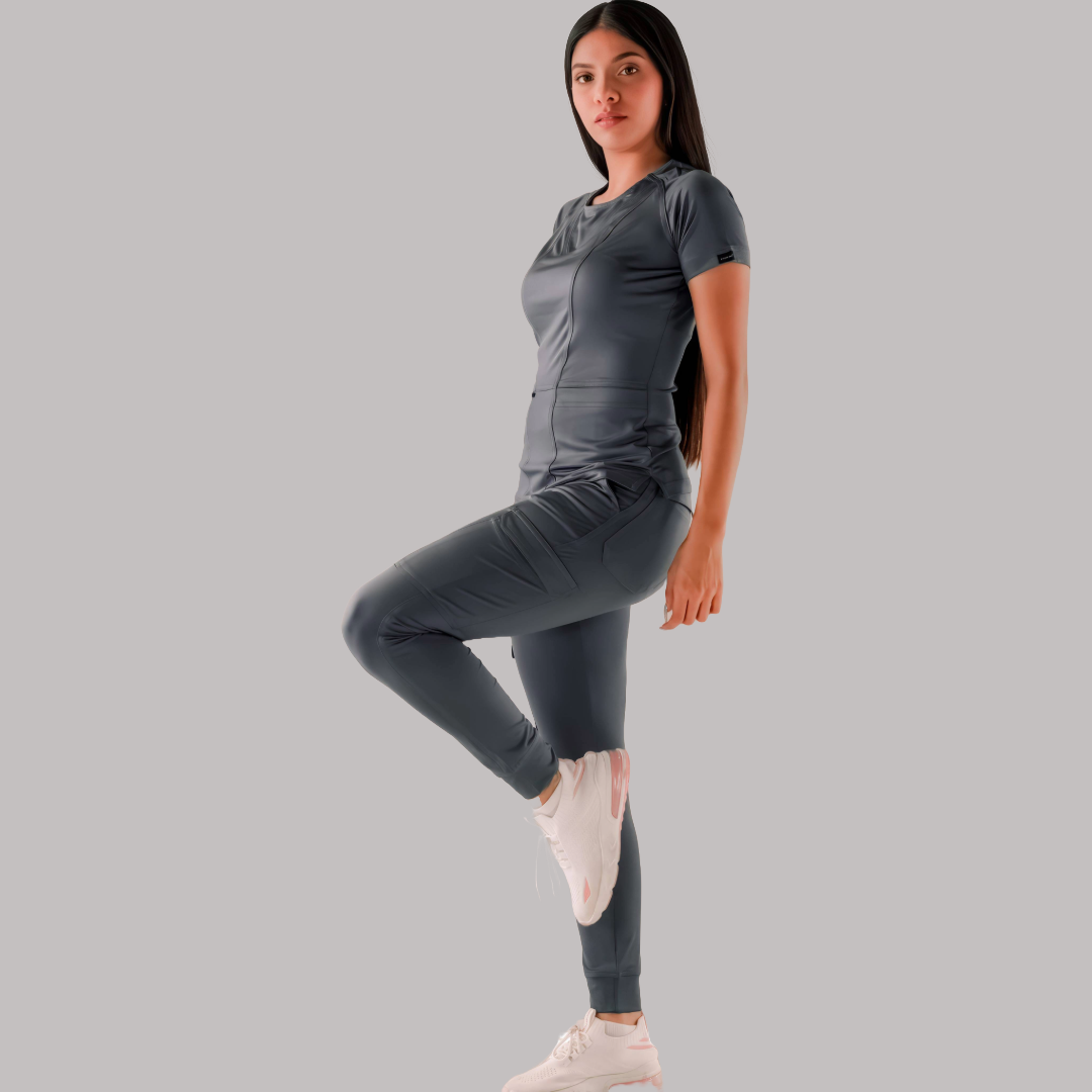 Conjunto Quirúrgico Mujer – Estilo 901 Gris Oxford | Super Stretch