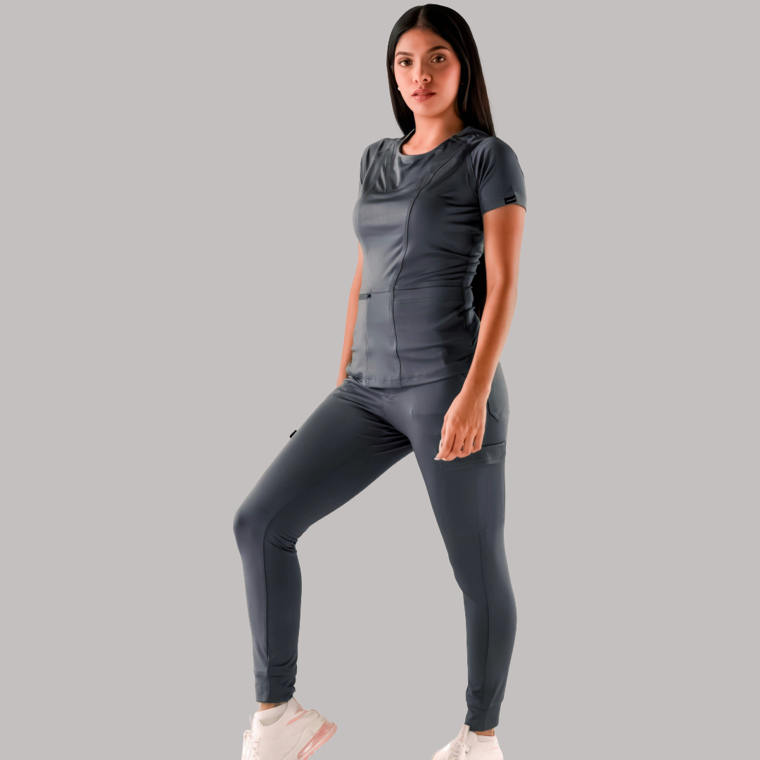 Conjunto Quirúrgico Mujer – Estilo 901 Gris Oxford | Super Stretch
